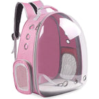 GoXteam Cat Backpack Carrier Bubble Carrying Bag, Small Dog Backpack Carrier for Small Medium Dogs Cats, Space Capsule Pet Carrier Dog Hiking Backpack, Airline Approved Travel Carrier - Pink