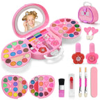 Kids Makeup Set for Girl Washable Real Cosmetic, Safe & Non-Toxic Toys Toddler Makeup Kit, Pretend Play Make Up for Girls Birthday Present Toys for Age 3 4 5 6 7 8 9+ Year Old