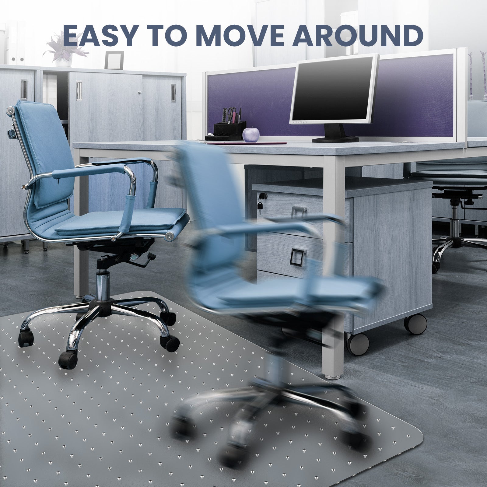 Office Chair Mat for Carpet Floor, Computer Desk Chair Mat for Low Pile Carpet, 36" x 48" Heavy Duty Polycarbonate Clear Floor Mat for Home Office