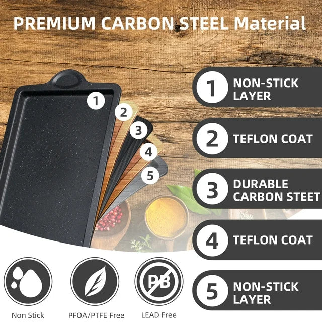 VAVSEA 7pcs Baking Pans Set, Carbon Steel Cookie Sheets, Nonstick Oven Bakeware Sets with Loaves Pan, PFOA PFOS Free