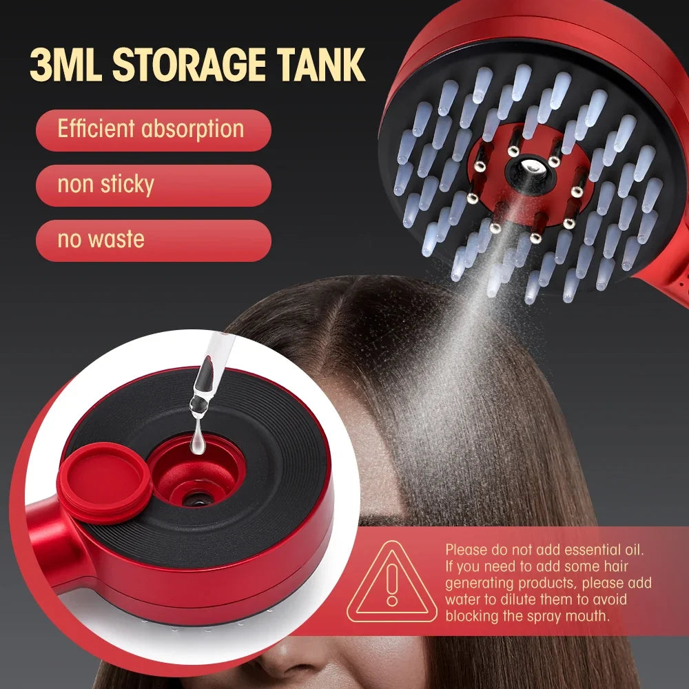 Laser Hair Growth Comb, Micro Current Scalp Massager for Hair Growth, Electric Massage Steam Hair Comb