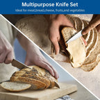 Steak Knives Set of 4, 4.5-inch Serrated Steak Knife Set, Ultra Sharp Stainless Steel Triple Rivet Collection Kitchen Steak Knife Set