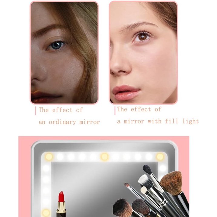 Car Sun Visor Vanity Mirror Rechargeable, Car Makeup Mirror with 60 LED Lights, 3 Color Lighting Modes, USB Rechargeable Led Light Car Mirror with Dimmable Touch Screen (Black)