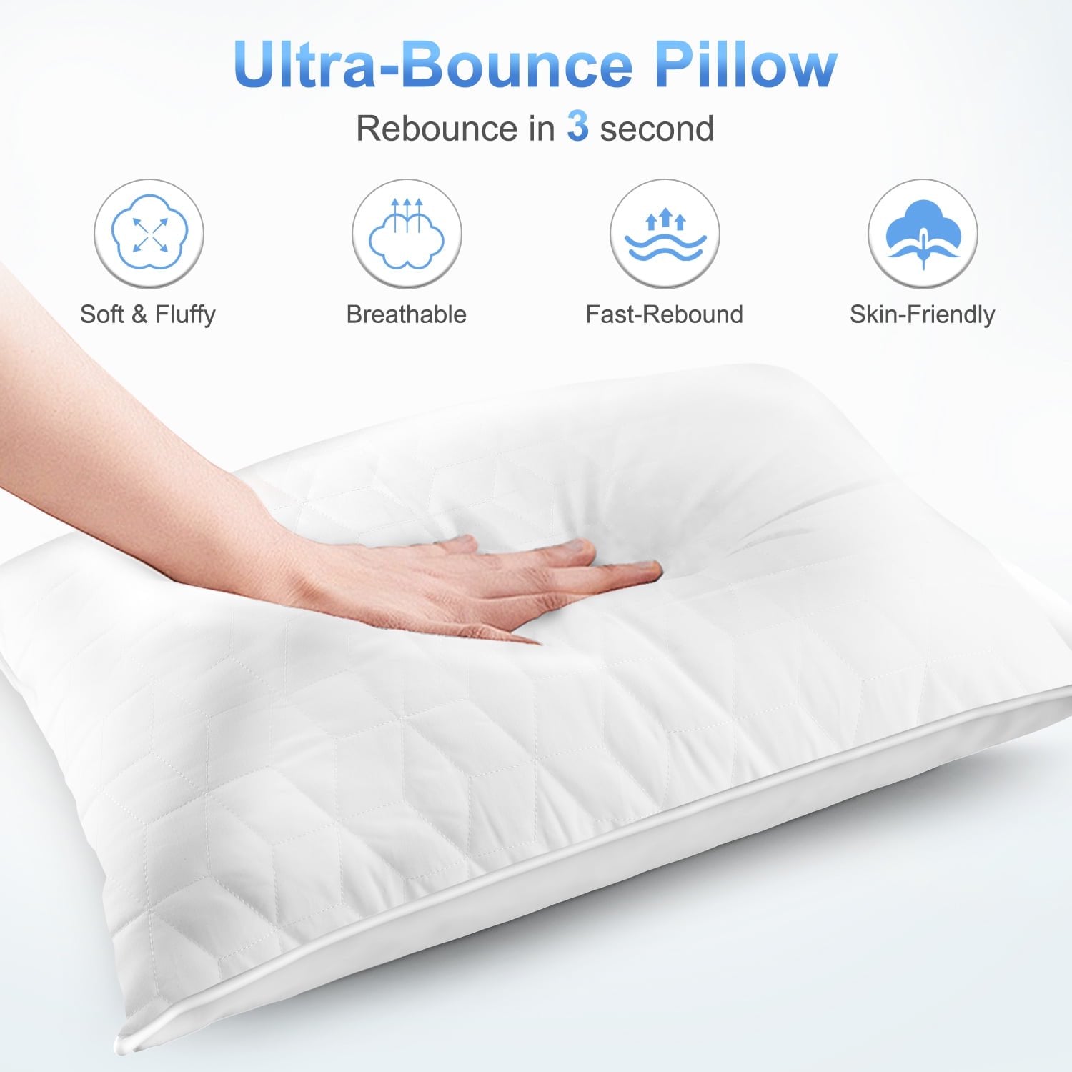 Bed Pillows for Sleeping Queen Size Set of 2 Cooling Pillows Hotel Quality
