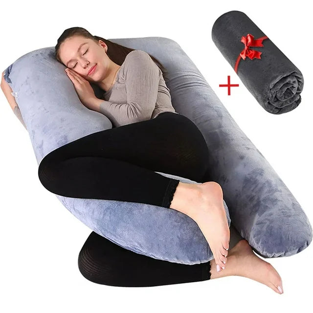 VAVSEA Pregnancy Pillows with 2 Covers, U-Shape Full Body Pillow for Sleeping, Maternity Pillow for Head, Back, Hips, Legs, Belly, Pregnant Women Must Haves