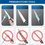 Steak Knives Set of 4, 4.5-inch Serrated Steak Knife Set, Ultra Sharp Stainless Steel Triple Rivet Collection Kitchen Steak Knife Set