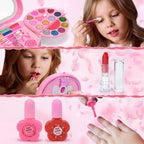 Kids Makeup Set for Girl Washable Real Cosmetic, Safe & Non-Toxic Toys Toddler Makeup Kit, Pretend Play Make Up for Girls Birthday Present Toys for Age 3 4 5 6 7 8 9+ Year Old