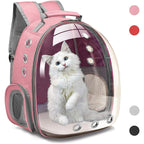 GoXteam Cat Backpack Carrier Bubble Carrying Bag, Small Dog Backpack Carrier for Small Medium Dogs Cats, Space Capsule Pet Carrier Dog Hiking Backpack, Airline Approved Travel Carrier - Pink