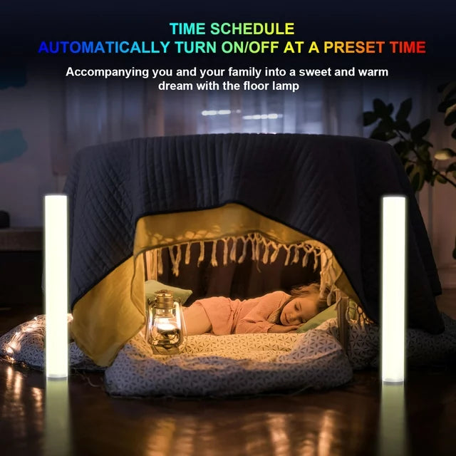 VAVSEA 41 Inch Floor Lamp, 2-Pack LED Tall Light, Floor Lamp with Smart App and Remote Control, Music Synced Mood Light, RGB Floor Lamp for Living Room, Bedroom, Game Room