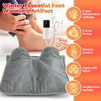 Electric Heated Foot Warmers for Men and Women, Double Sided Electric Foot Warmer, Foot Heating Pad with 9 Temperature & 4 Timer Settings, Fast Heating Technology for Office, Home, Machine Washable