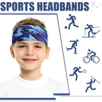 10 Pcs Headbands Athletic Sweatbands,Kids Breathable Headbands , Elastic Sweat Headband for Girls Boys child Football Basketball Running Exercise