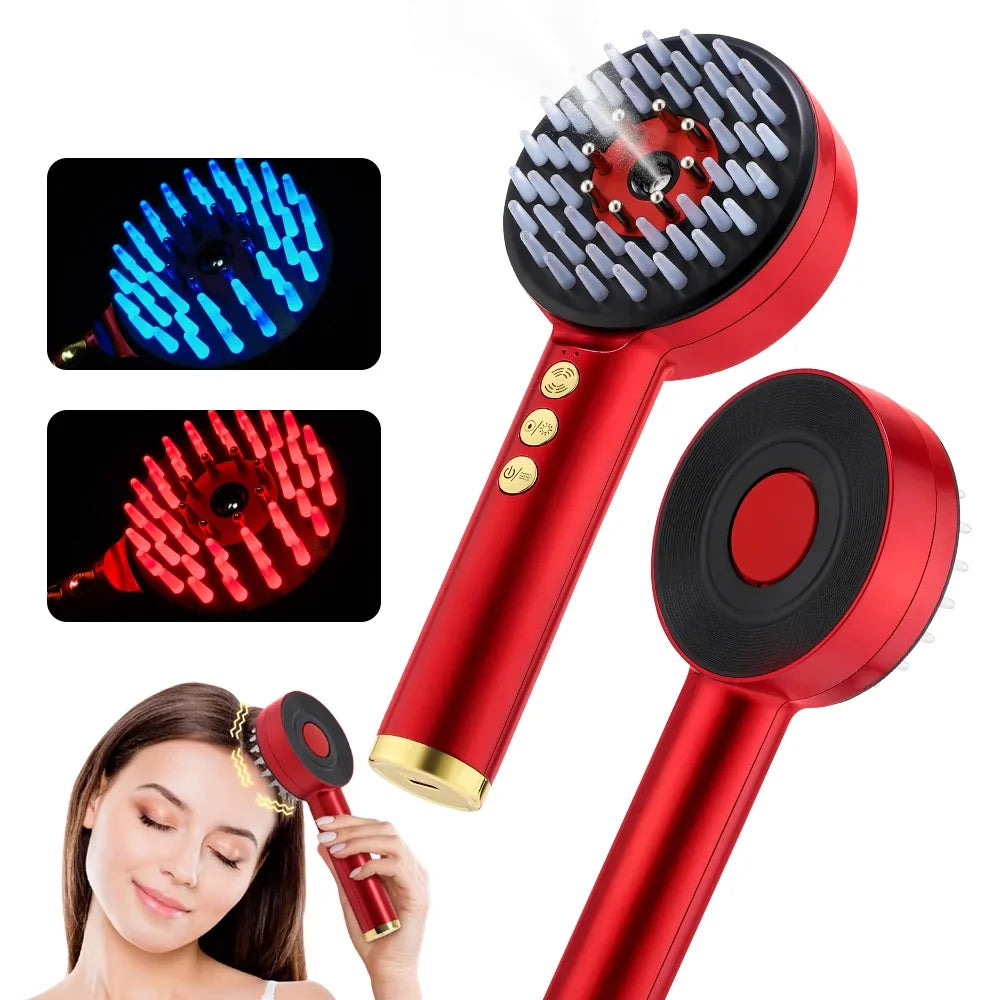 Laser Hair Growth Comb, Micro Current Scalp Massager for Hair Growth, Electric Massage Steam Hair Comb