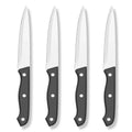 Steak Knives Set of 4, 4.5-inch Serrated Steak Knife Set, Ultra Sharp Stainless Steel Triple Rivet Collection Kitchen Steak Knife Set