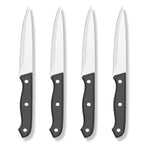 Steak Knives Set of 4, 4.5-inch Serrated Steak Knife Set, Ultra Sharp Stainless Steel Triple Rivet Collection Kitchen Steak Knife Set