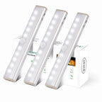 VAVSEA Under Cabinet Lights, Battery Operated Motion Sensor LED Lights, 10 LED Stick-On Anywhere Magnetic Closet Lights, Ideal for Closet, Cabinet, Safe, Hallway, Stairway, Kitchen, Pantry, 3 Pack
