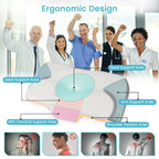 Cervical Pillow for Neck Pain Relief, Contour Memory Foam, Ergonomic Orthopedic Neck Support Pillow for Side, Back & Stomach Sleepers with Breathable Pillowcase, Grey