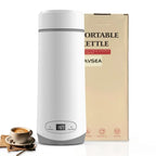 VAVSEA Travel Electric Kettle, Small Portable Tea Coffee Kettle, Hot Water Boiler with 8 Temperature Control,New, White