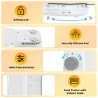 VAVSEA Food Processor and Vegetable Chopper for Dicing, Chopping, Mincing, BPA Free, Stainless Steel Blades, White, 4-Cup