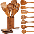 Wooden Spoons for Cooking, 9 PCS Teak Wood Cooking Utensil Set