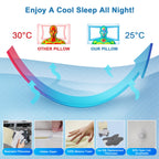 Cervical Pillow for Neck Pain Relief, Contour Memory Foam Pillows with Cooling Breathable Pillowcase, Ergonomic Orthopedic Neck Support Pillow for Side, Back and Stomach Sleepers