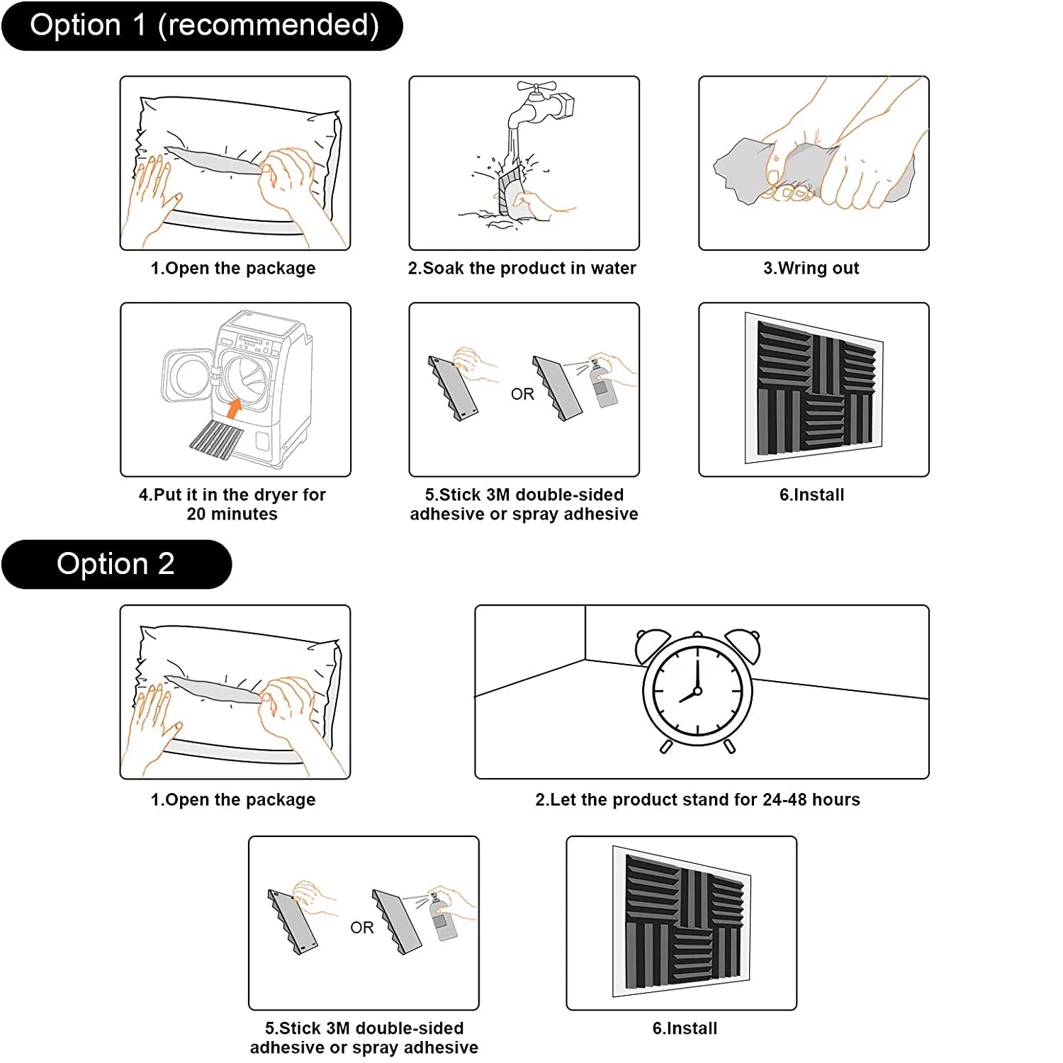 12 Pack Acoustic Panels, Studio Soundproofing Foam for Wall,12" X 12" X 1"